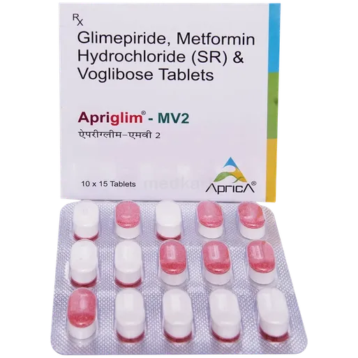 apriglim mv 2mg tablet 15's